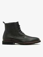 Black men’s boot with decorative welt