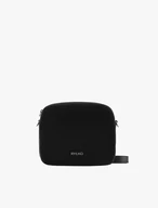 Small black leather &amp; suede handbag