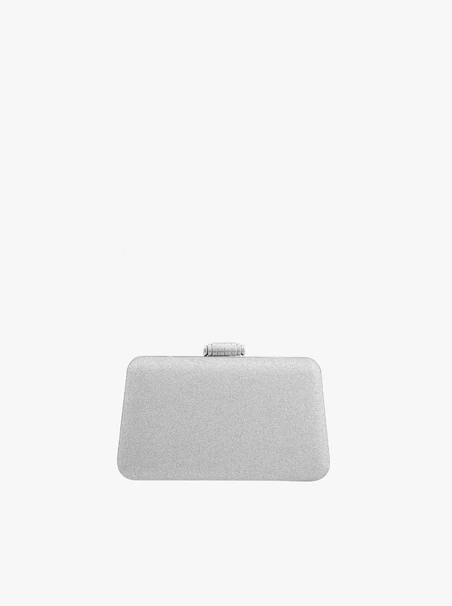 Silberne Clutch-Tasche