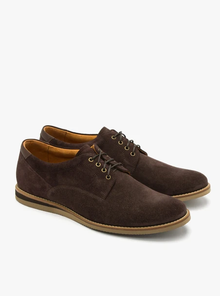 Dunkelbraune Herrenhalbschuhe