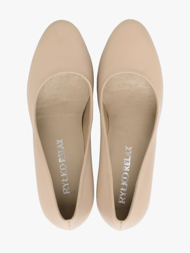 Beigefarbene Pumps mit Stilettoabsatz