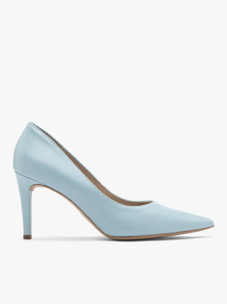 Blue stiletto pumps