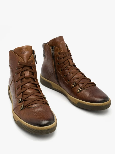 Brauner Herren Bootie