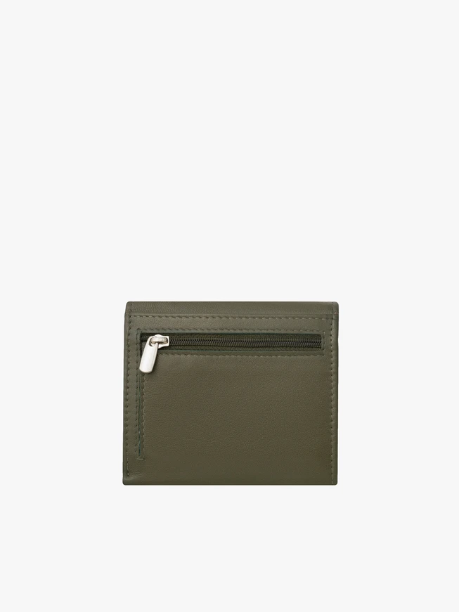 Brieftasche aus Leder, oliv