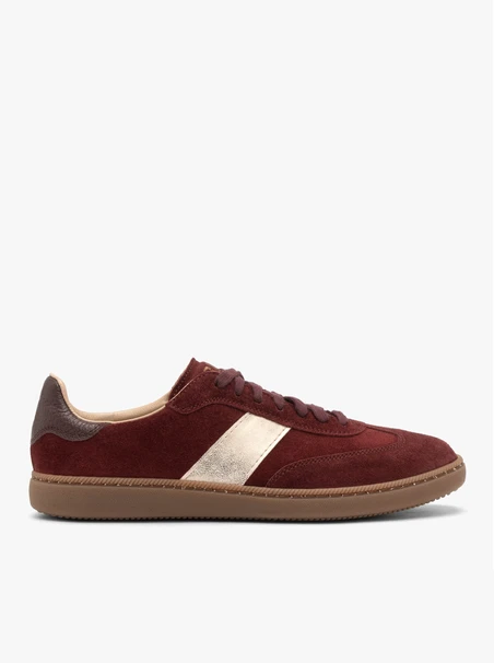 Burgundy sporty flat women’s shoes