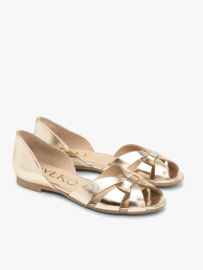 Damen-Ballerinas in Platin