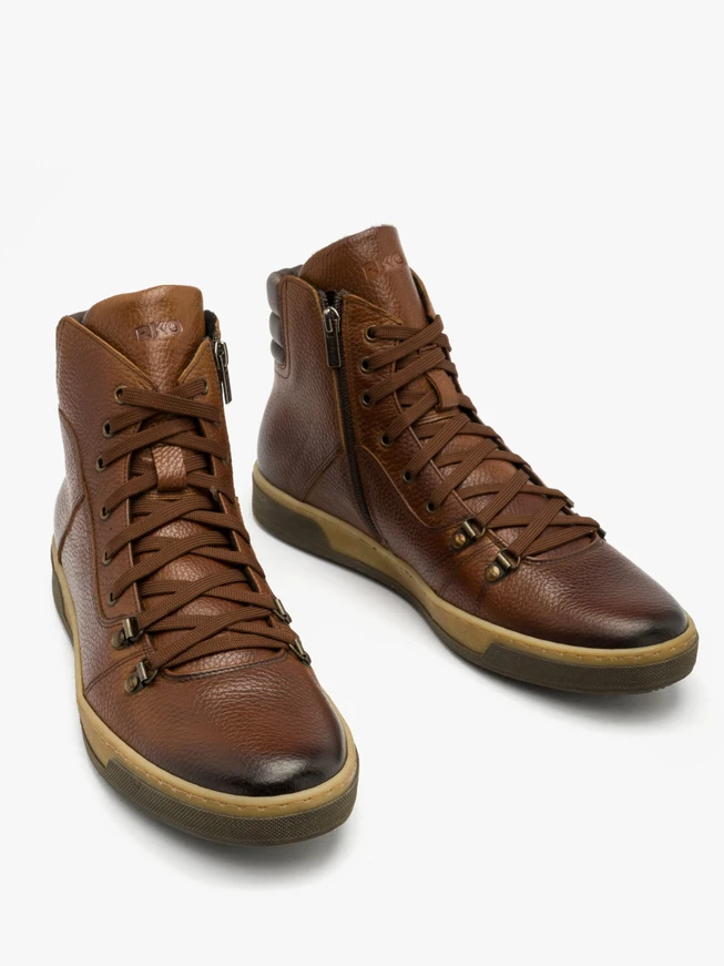 Brauner Herren Bootie