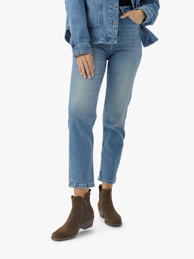 Grüne Velourslederstiefel