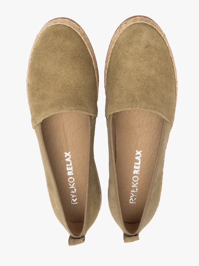 Oliwkowe espadryle damskie