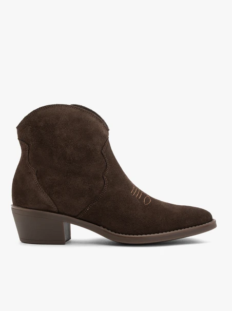 Dunkelbraune Velourstiefel