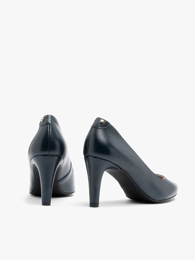 Navy stiletto pumps