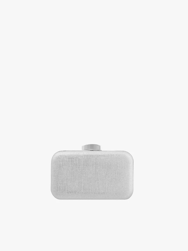 Elegante silberne Clutch-Tasche