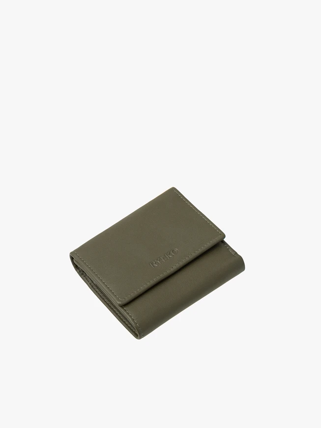 Brieftasche aus Leder, oliv