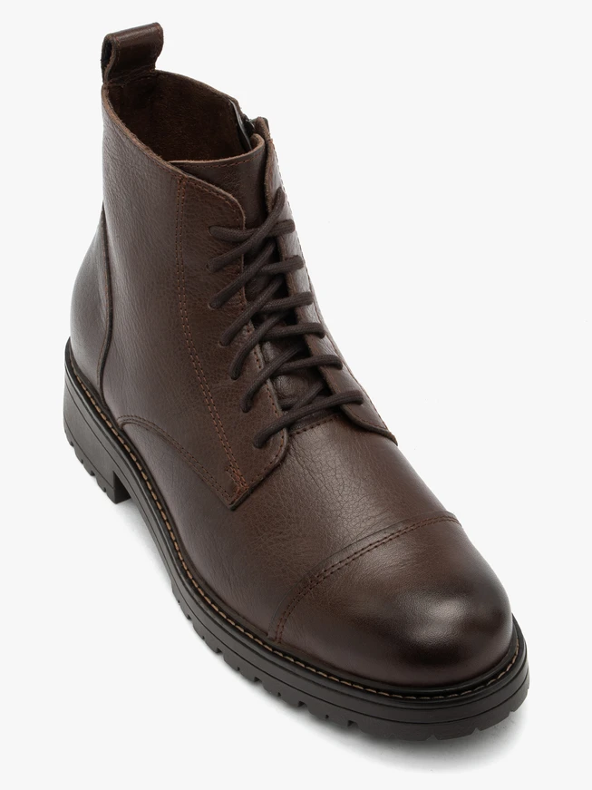 Braune Vollnarbenlederstiefel