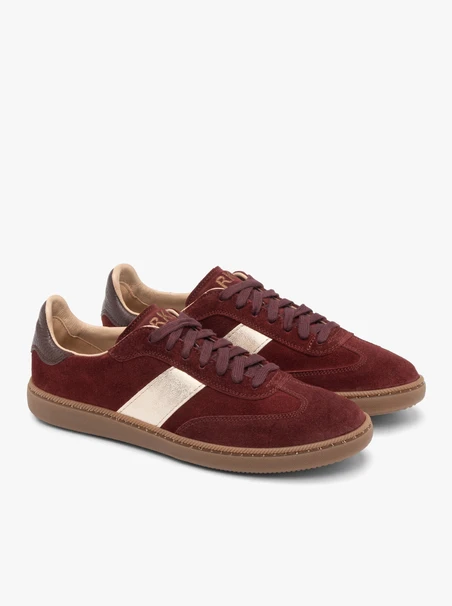 Burgundy sporty flat women’s shoes