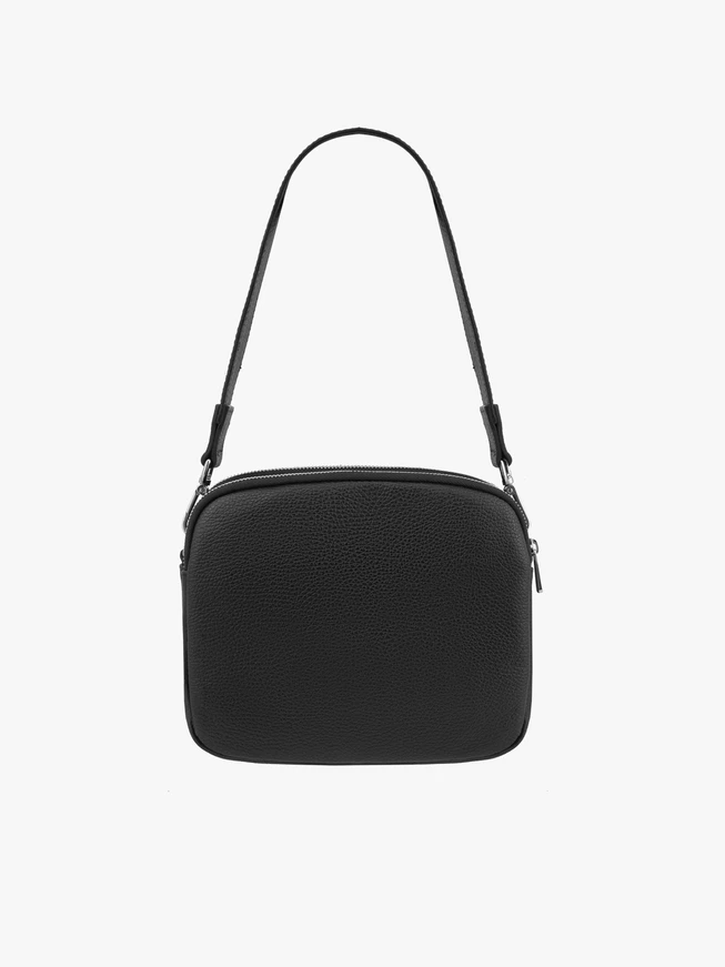 Small black leather &amp; suede handbag