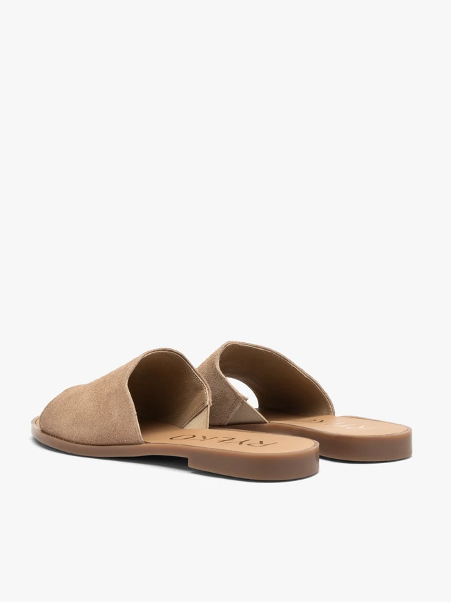 Flache Damen-Flip-Flops aus Sand