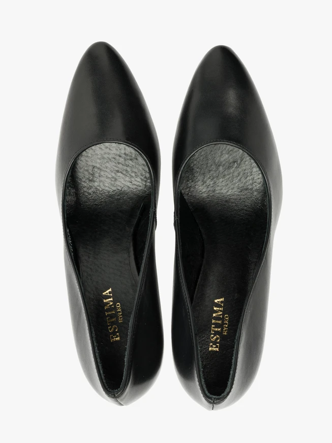 Schwarze hochhackige Pumps