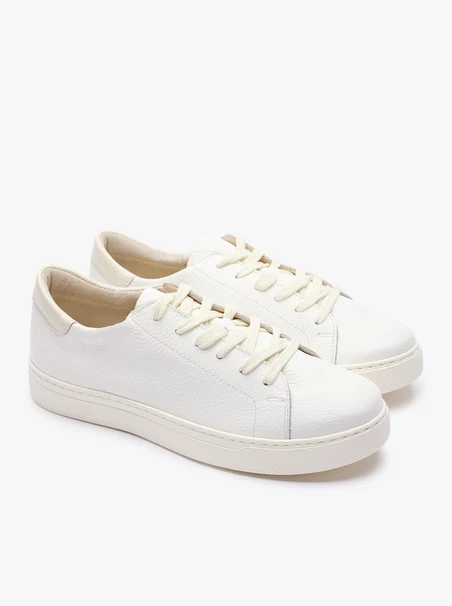 White leather women’s sneakers
