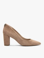 Beige Stiletto-Pumps mit Verzierung