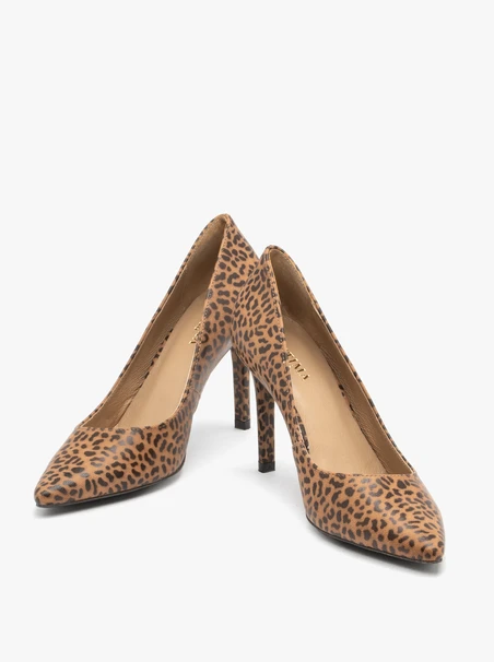 Pumps mit Leopardenmuster und hohem Stilettoabsatz