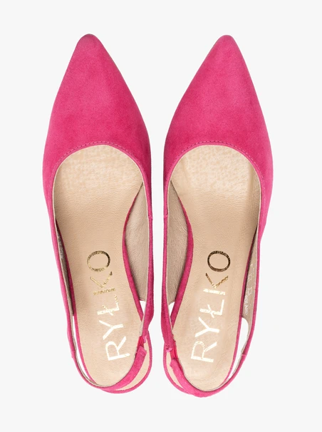 Czółenka typu slingback w kolorze fuksji