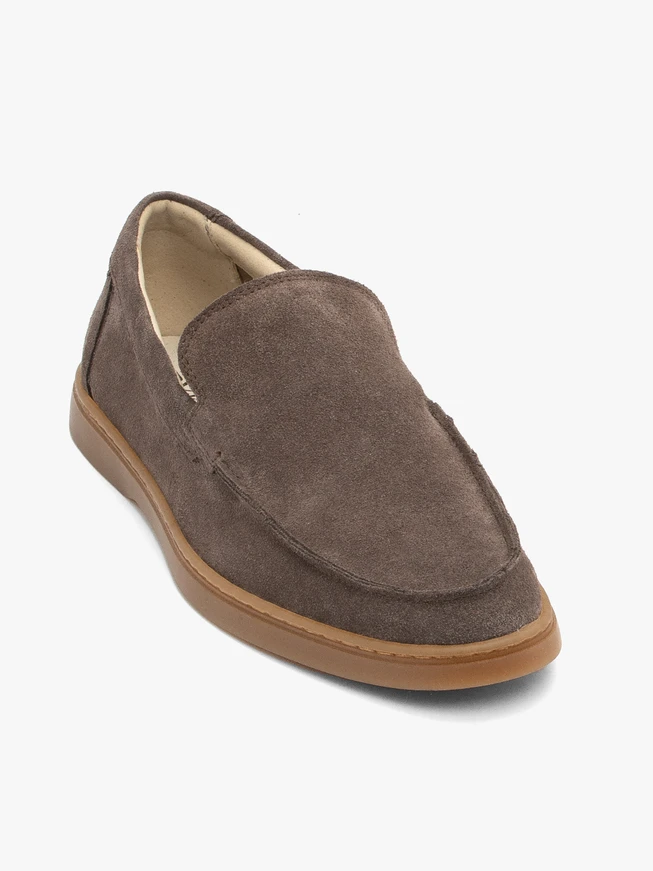 Mokassins aus braunem Veloursleder