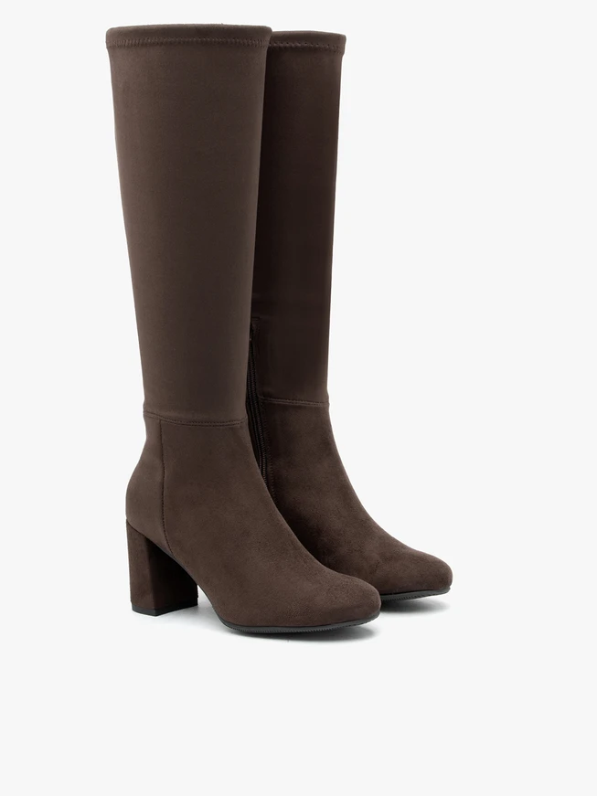 Women’s dark brown boots – wide shaft