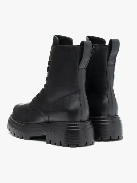 Black Leather Women's Boots