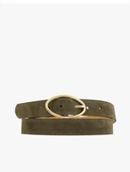 Women’s olive suede belt