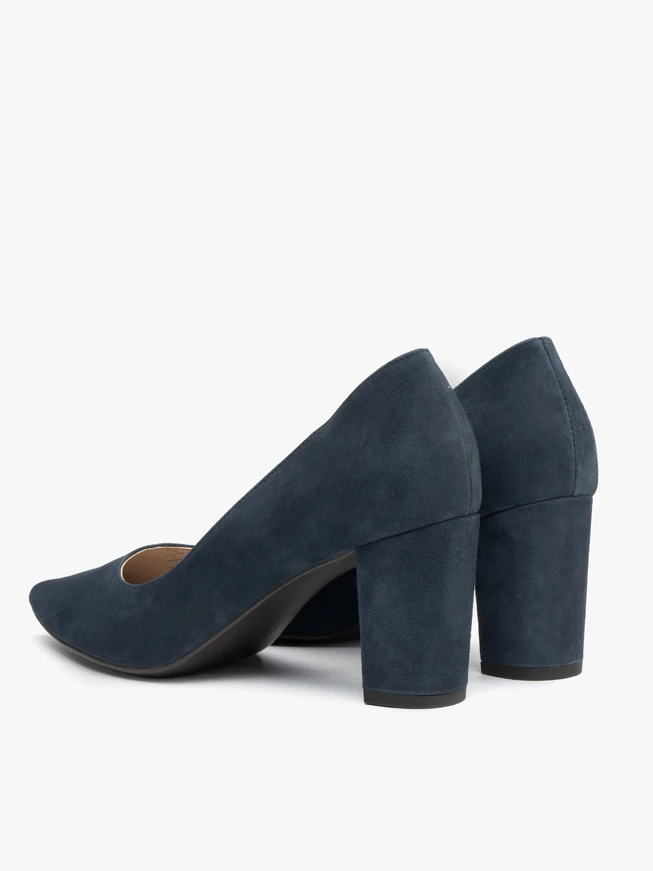 Marineblaue Stiletto-Pumps