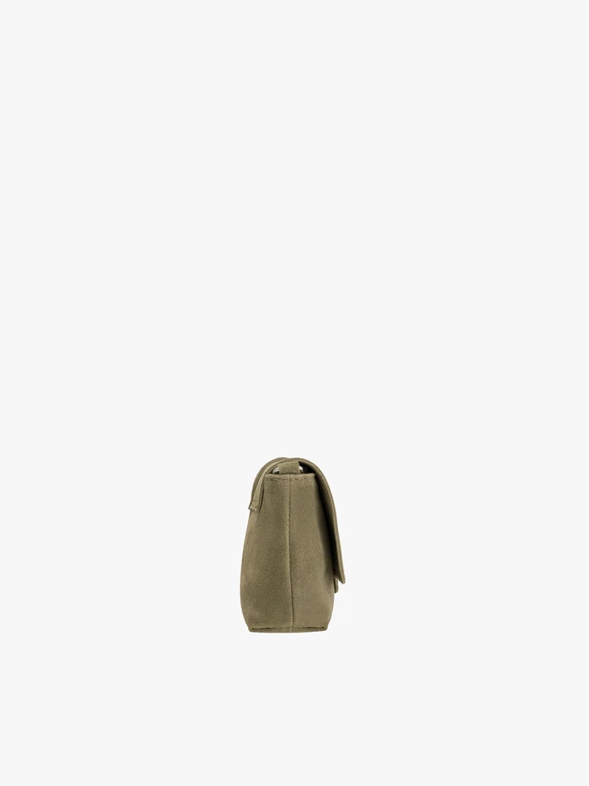 Olive Handtasche mit großer Schnalle