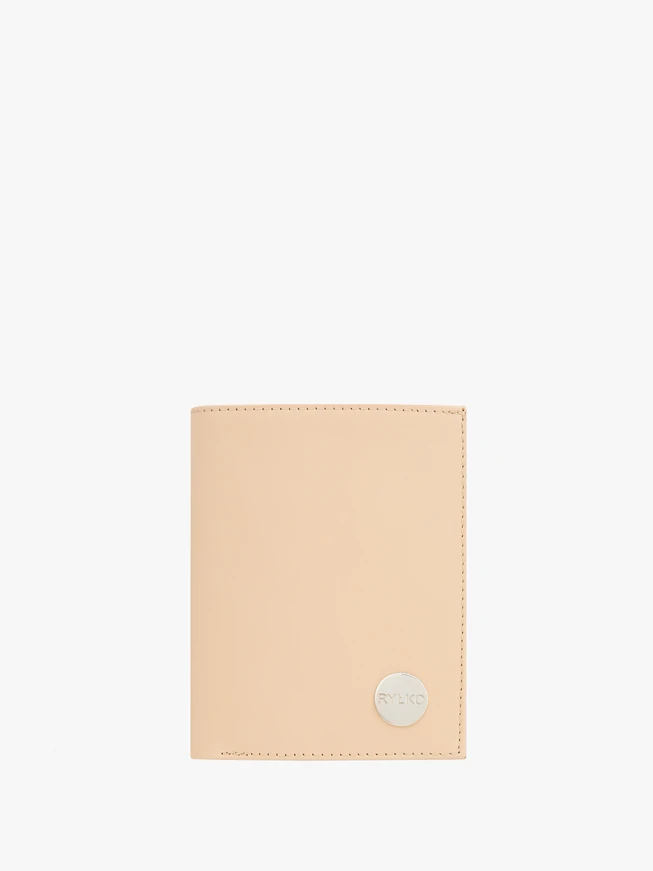Beige Leder Brieftasche