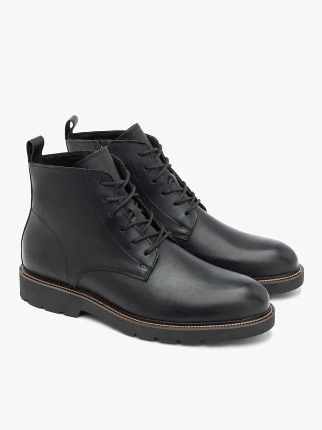 Men’s black leather boots