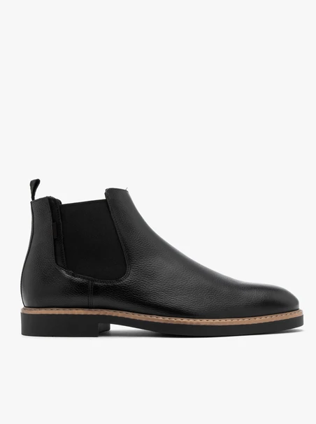 Czarne sztyblety męskie w stylu casual