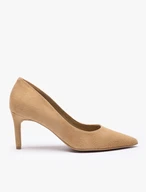 Beigefarbene Stiletto-Pumps