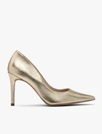 Gold high stiletto pumps