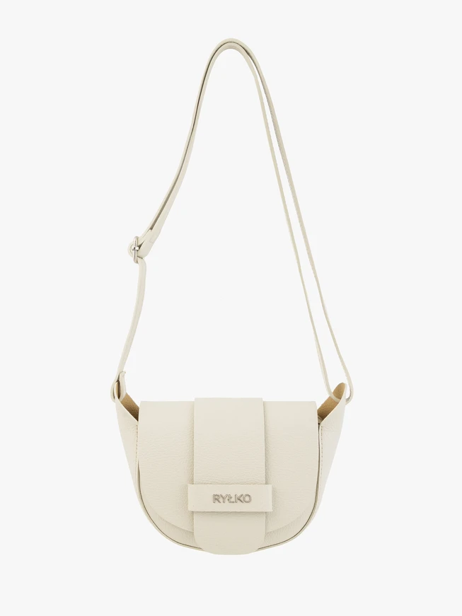 Weiße Handtasche mit Magnetverschluss