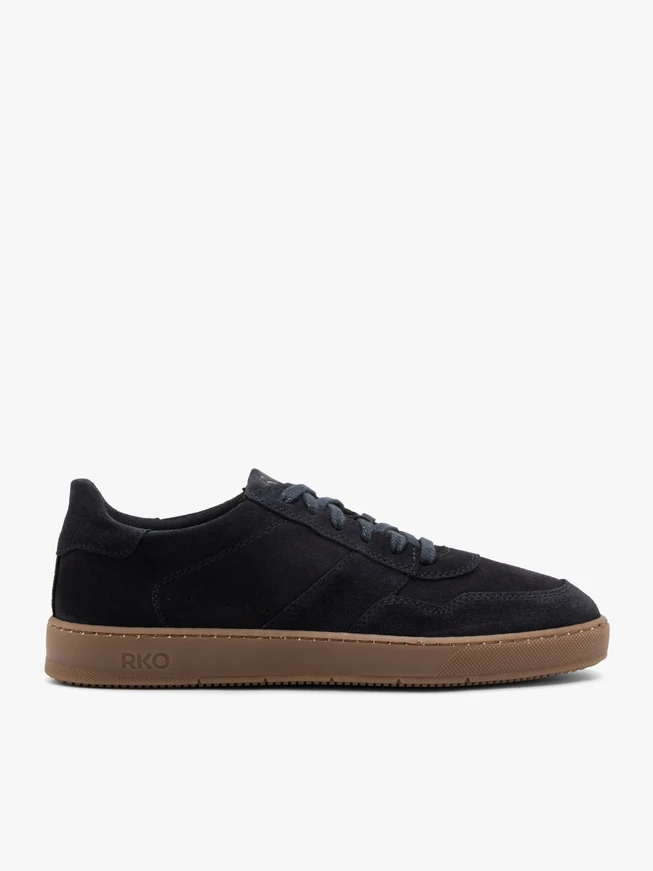Herren Halbschuhe aus Veloursleder in Marineblau