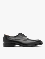 Black men’s shoes with leather sole