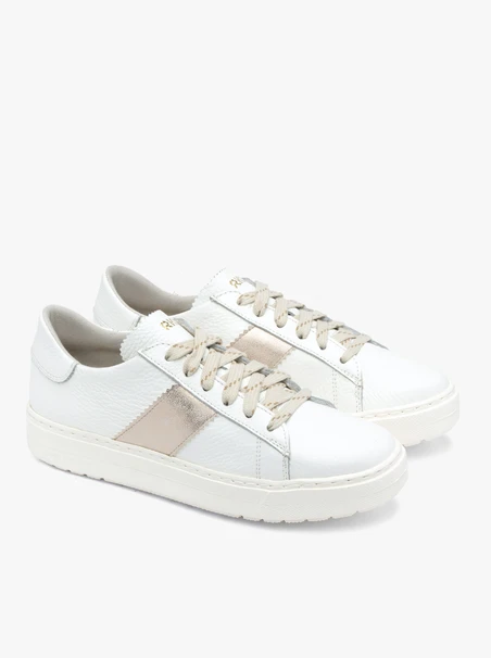 White Women’s Lace-Up Leather Shoes