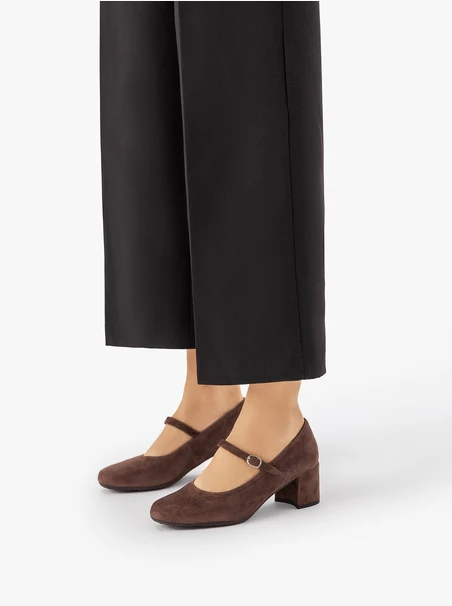 Brown Velour Pumps