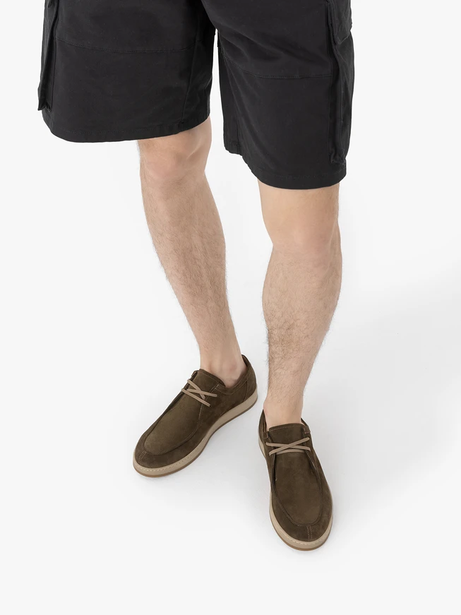 Olive Men’s Casual Lace-Up Shoes