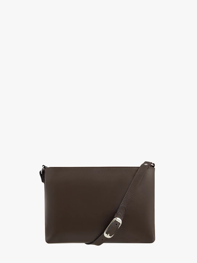 Dunkelbraune Handtasche mit Fransen