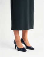 Marineblaue Stiletto-Pumps