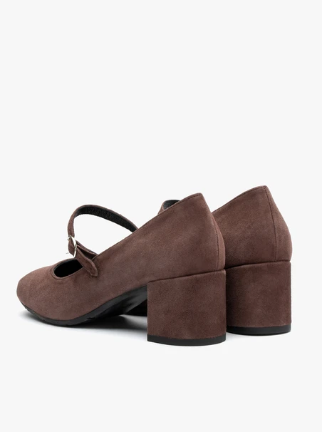 Brown Velour Pumps