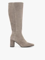 Graue Stiefel mit breitem Schaft