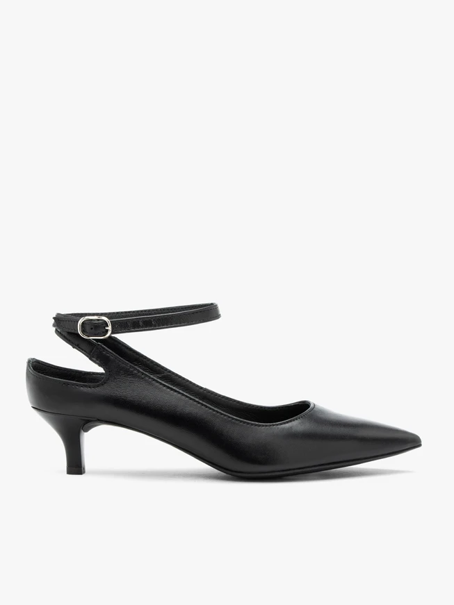 Schwarze Entenschwanz-Pumps