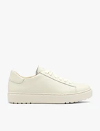 Cream Women’s Lace-Up Leather Shoes