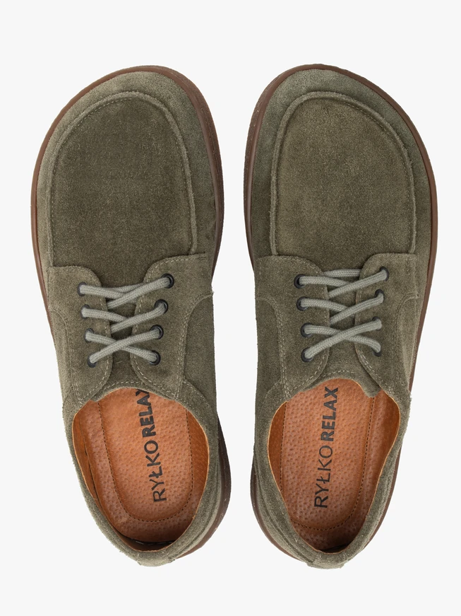 Herren Barfuß Halbschuhe oliv